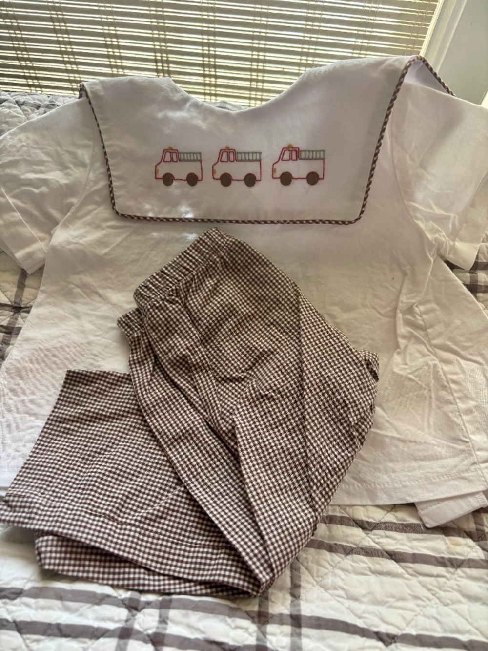 Bailey Boys Firetruck Appliqué Set